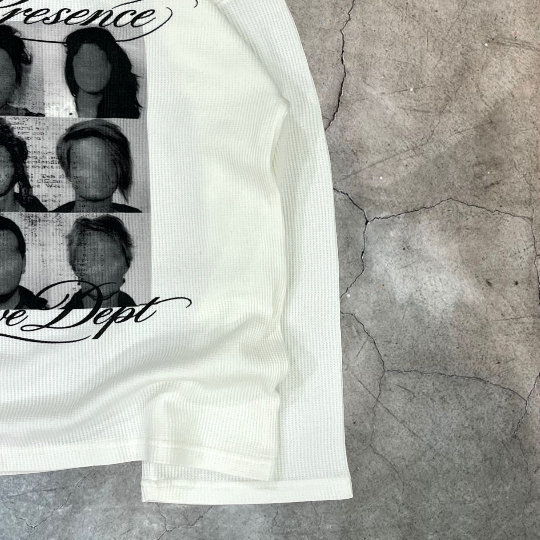 ‘lone faces’ waffle tee