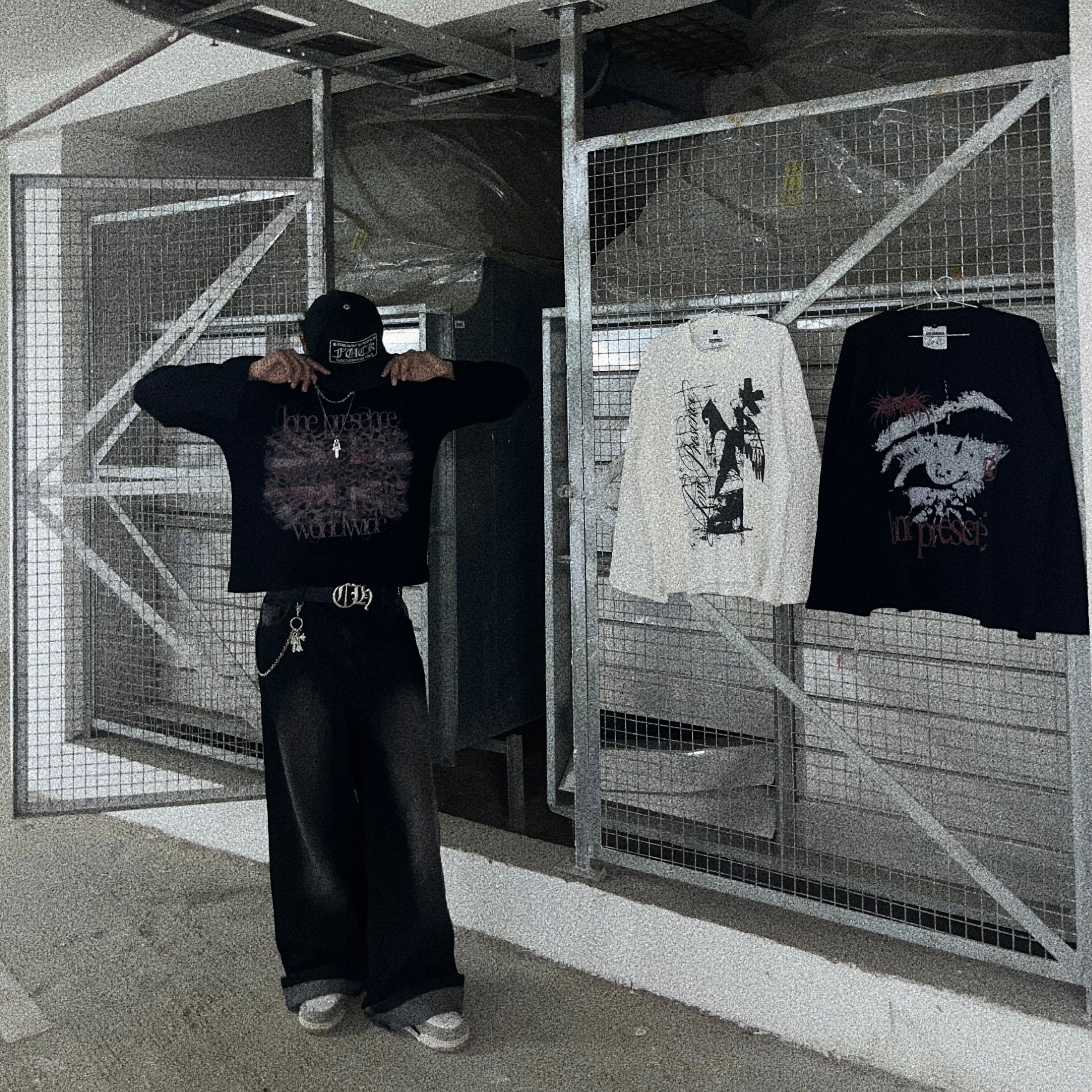 ‘united static’ waffle tee